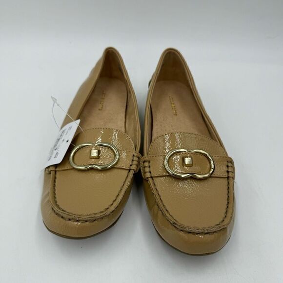 Liz Claiborne Womens 6.5 Antonia Tan Faux Patent  Slip On Casual Loafers Shoes $ - Picture 5 of 9